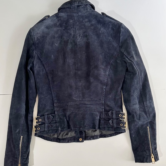 Mango - Blue Suede Jacket - Picture 2 of 13